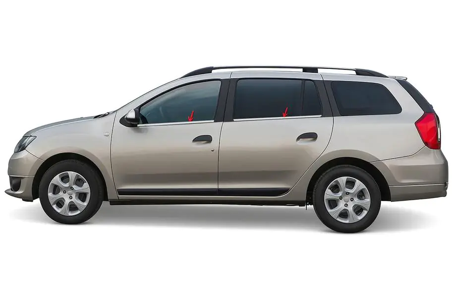 Renault Logan MCV 2013-2022 гг. Окантовка окон нержавейка (4 шт) Image