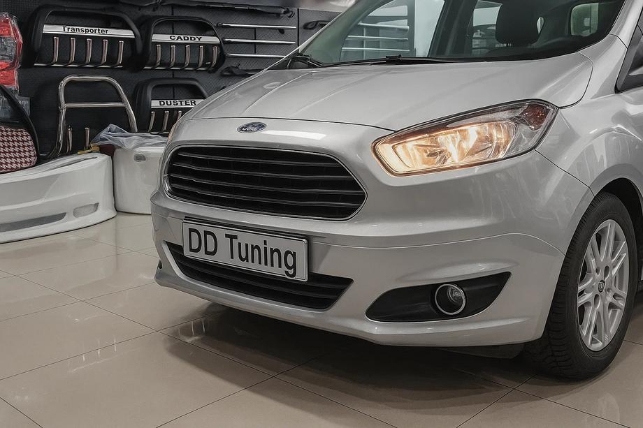 Ford Courier 2014-2018 кольца на противотуманки OmsaLine - итальянская нержавейка Image