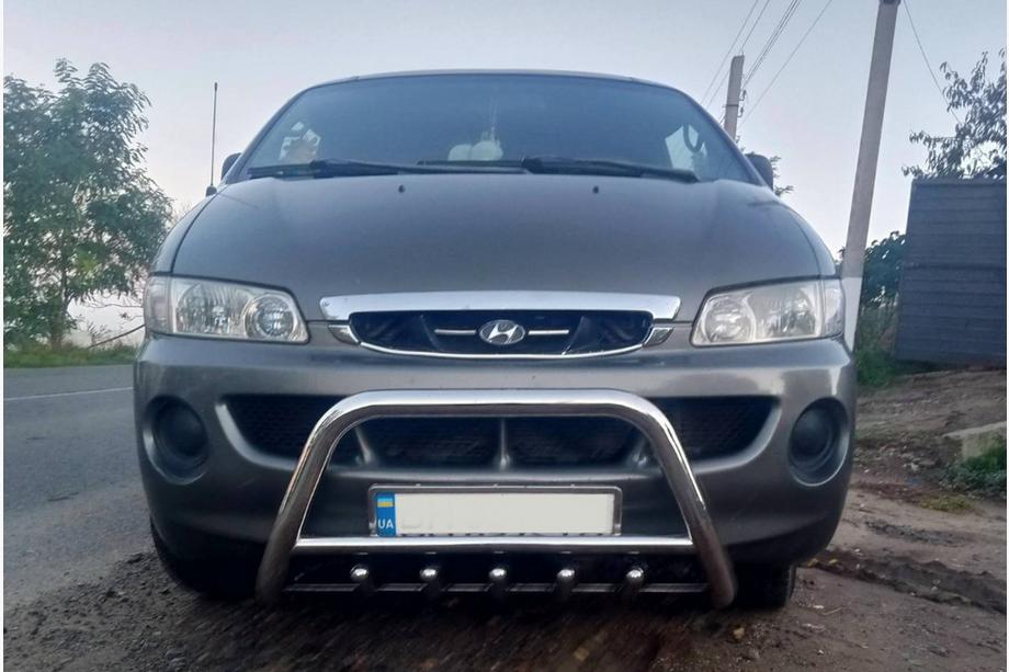 Hyundai H200, H1, Starex 1998-2007 гг. Защита переднего бампера (нерж. сталь)