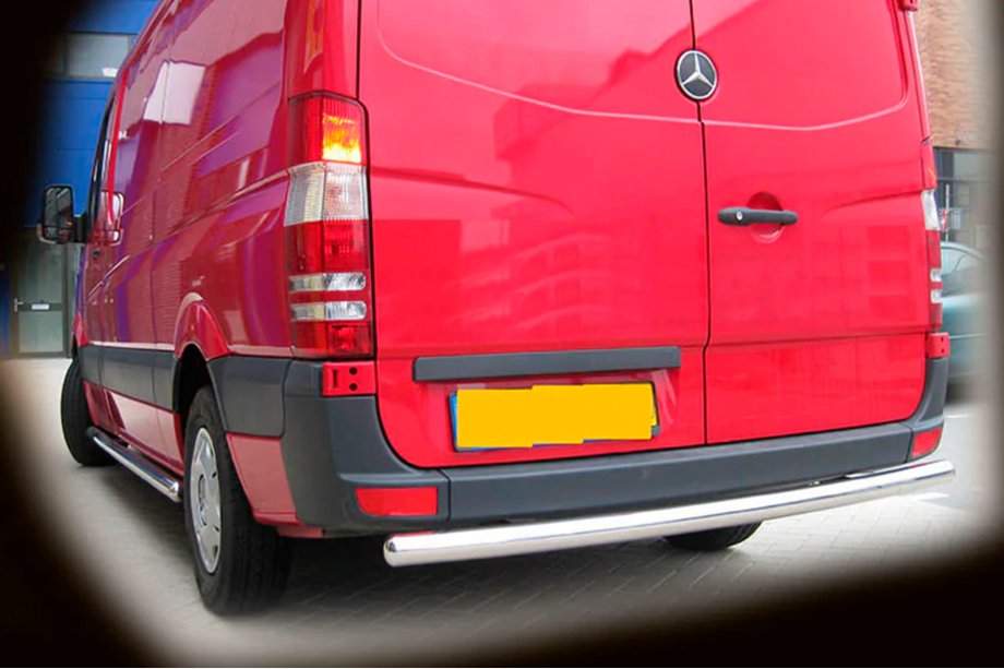 Mercedes Sprinter W906 2006–2018 гг. Задняя Защита AK002 (Нержавейка) Фото 2