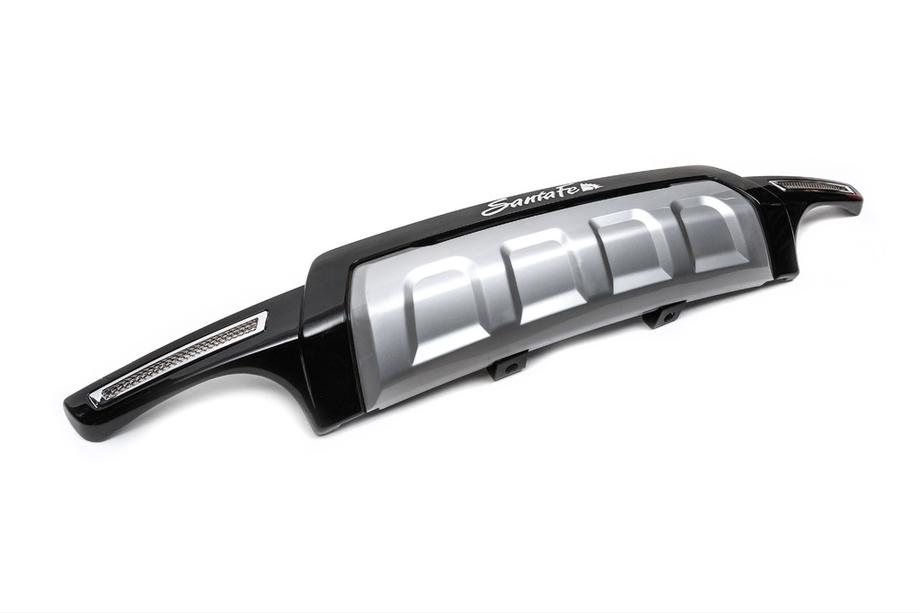 Hyundai Santa Fe 2 2006-2012 гг. Задняя Накладка R007 (Пластик) Image