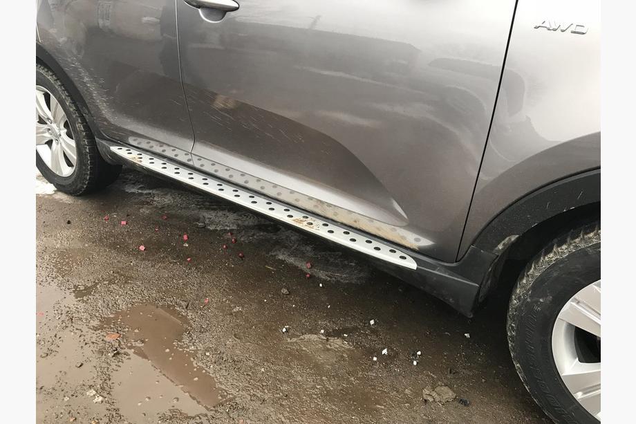 Kia Sportage 2010-2015 гг. Боковые пороги Niken в стиле BMW (2 шт., Алюминий) Фото 3