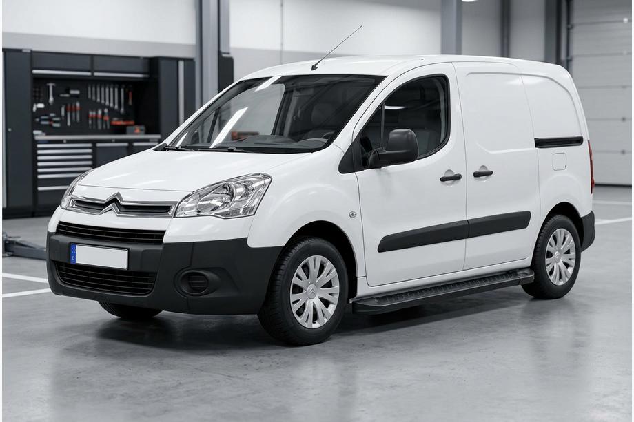 Citroen Berlingo 2008-2018 гг. Боковые Подножки Allmond Black (2 шт., Алюминий) Image