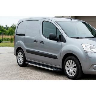Боковые пороги RedLine V1 (2 шт., алюминий) Peugeot Partner Tepee 2008-2018 гг. фото 1