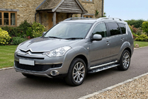 Citroen C-Crosser 2007-2013 гг. Боковые Подножки Sunrise (2 шт., Алюминий) фото 1