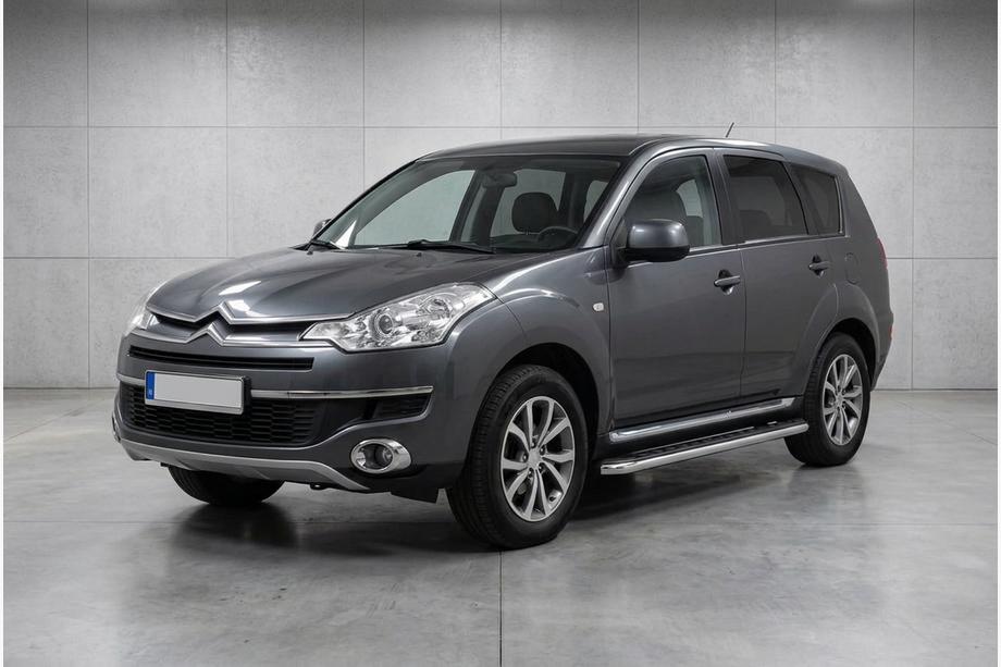 Citroen C-Crosser 2007-2013 гг. Боковые Подножки Maydos V1 (2 шт., Алюминий и Нержавейка) Image