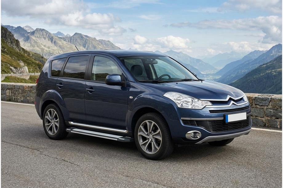 Citroen C-Crosser 2007-2013 гг. Боковые Подножки Rainbow (2 шт., Алюминий) Image