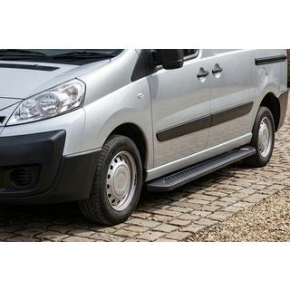Боковые Подножки Allmond Black (2 шт., Алюминий) Citroen Jumpy 2007–2017 гг. фото 1