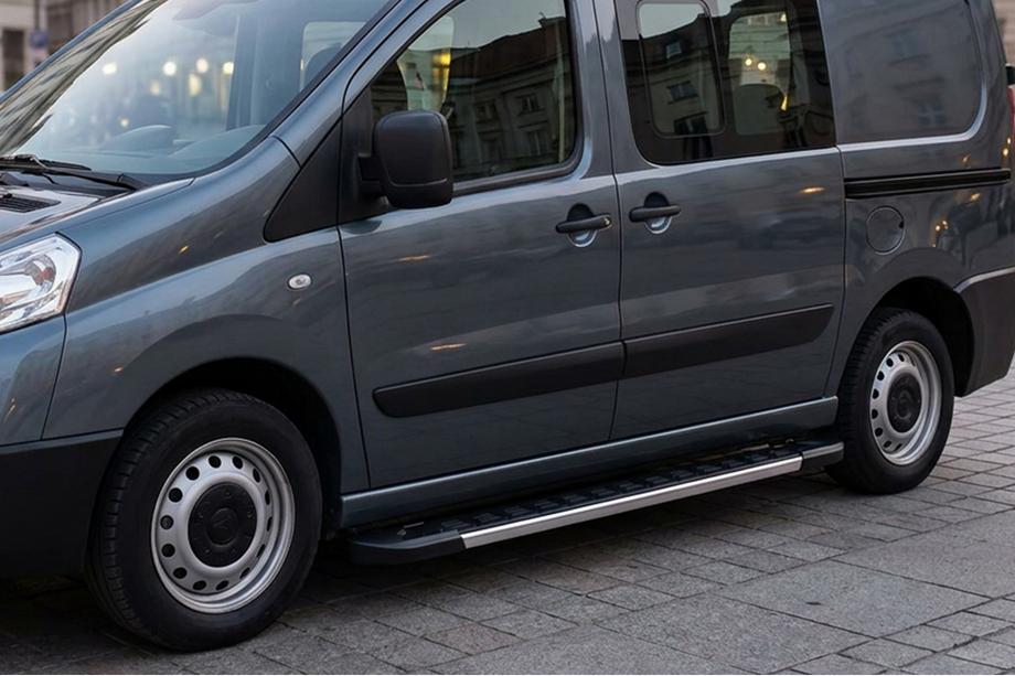 Fiat Scudo 2007-2015 гг. Боковые пороги RedLine V1 (2 шт., алюминий) Image