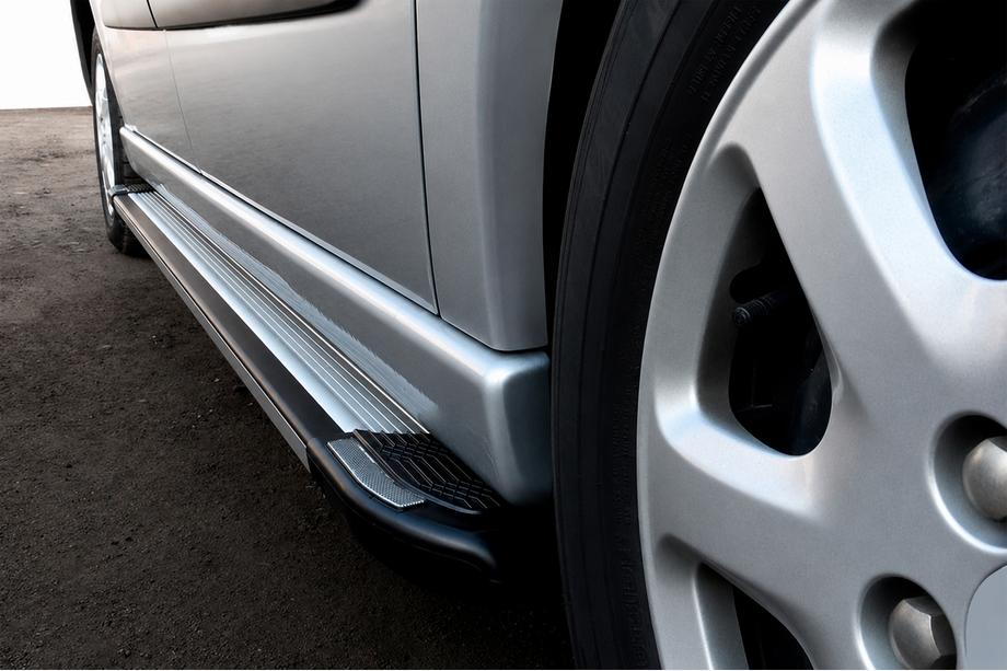 Peugeot Expert 2007-2016 гг. Боковые Подножки Rainbow (2 шт., Алюминий) Image