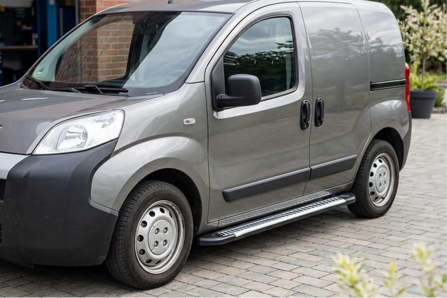 Citroen Nemo 2007-2017 гг. Боковые Подножки Line (2 шт., Алюминий) Image
