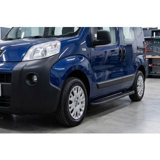 Боковые пороги Bosphorus Black (2 шт., алюминий) Citroen Nemo 2007-2017 гг. фото 1
