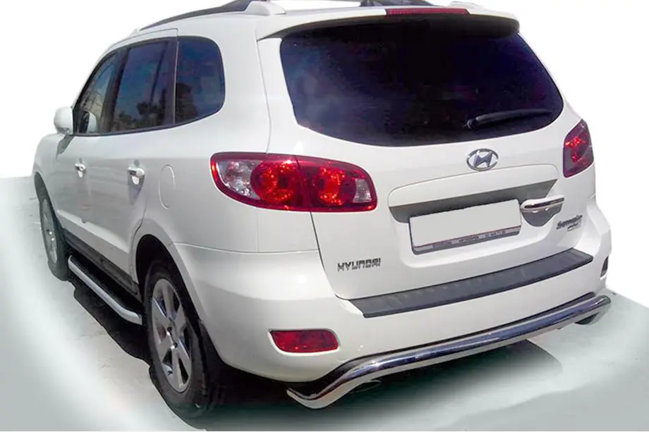 Hyundai Santa Fe 2 2006-2012 гг. Задняя дуга AK007 (нержавейка) Image