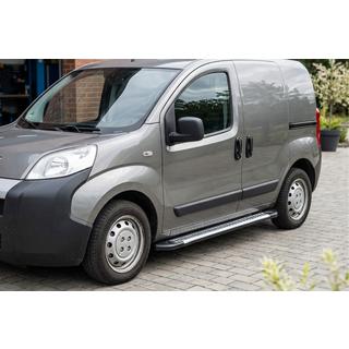 Боковые Подножки Line (2 шт., Алюминий) Fiat Fiorino/Qubo 2008-2024 гг. фото 1