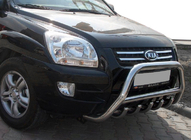 Kia Sportage 2004-2010 гг. Кенгурятник WT003 (нержавейка) фото 6