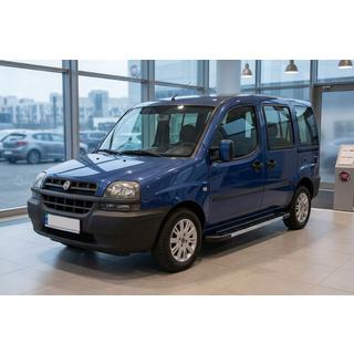 Боковые пороги RedLine V1 (2 шт., алюминий) Fiat Doblo I 2001-2005 гг. фото 1