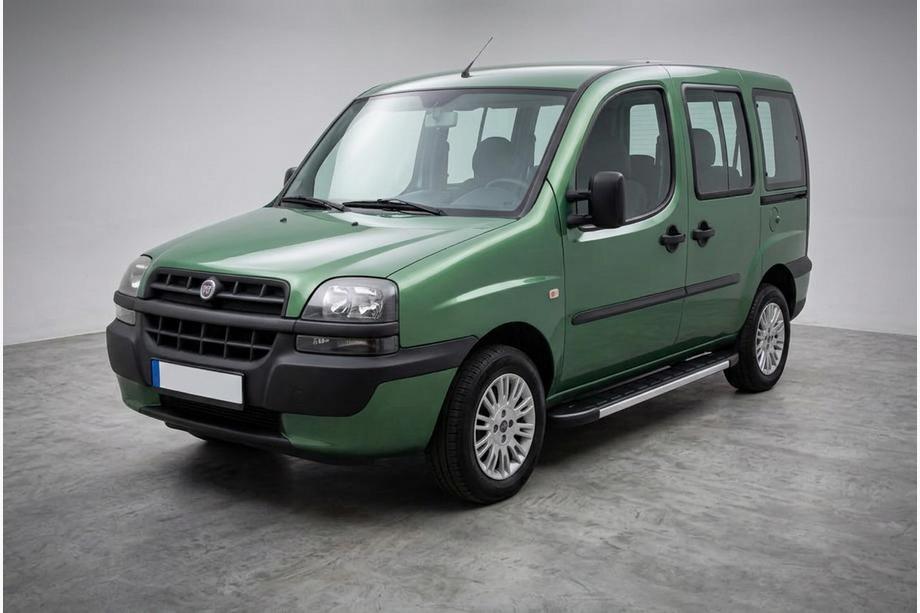 Fiat Doblo I 2001-2005 гг. Боковые Подножки Duru (2 шт., Алюминий) Image