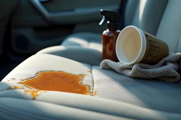 Что делать, если пролил кофе на сиденье автомобиля?