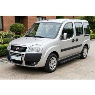 Боковые Подножки Allmond Black (2 шт., Алюминий) Fiat Doblo I 2005-2010 гг. фото 1