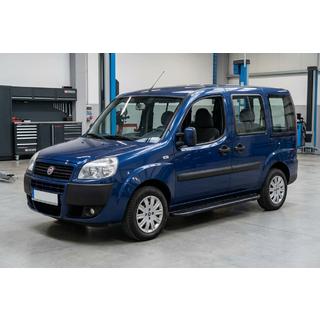 Боковые пороги Bosphorus Black (2 шт., алюминий) Fiat Doblo I 2005-2010 гг. фото 1