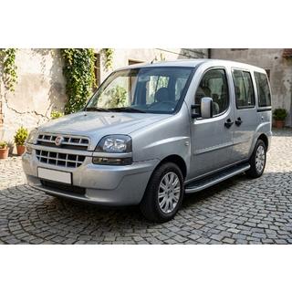 Боковые Подножки Tayga (2 шт., Алюминий) Fiat Doblo I 2005-2010 гг. фото 1