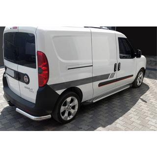 Боковые Подножки Line (2 шт., Алюминий) Fiat Doblo II 2010-2022 гг. фото 1