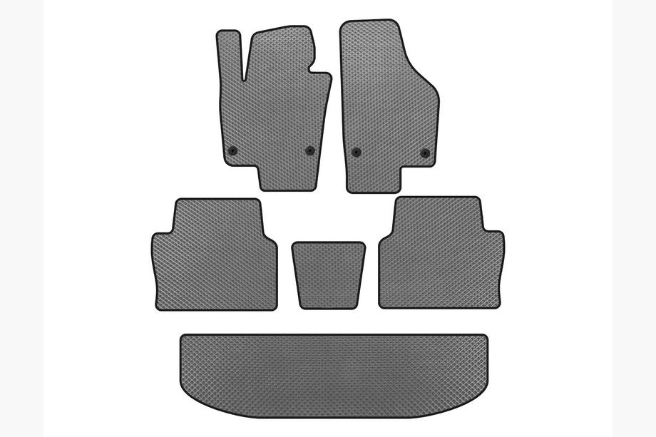 Seat Alhambra 2010- гг. Коврики EVA (3 ряда, Серые) Image
