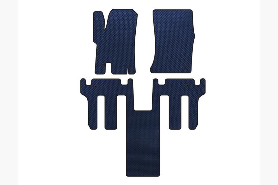 Ssang Yong Rodius Коврики EVA (2 ряда, Синие) Image