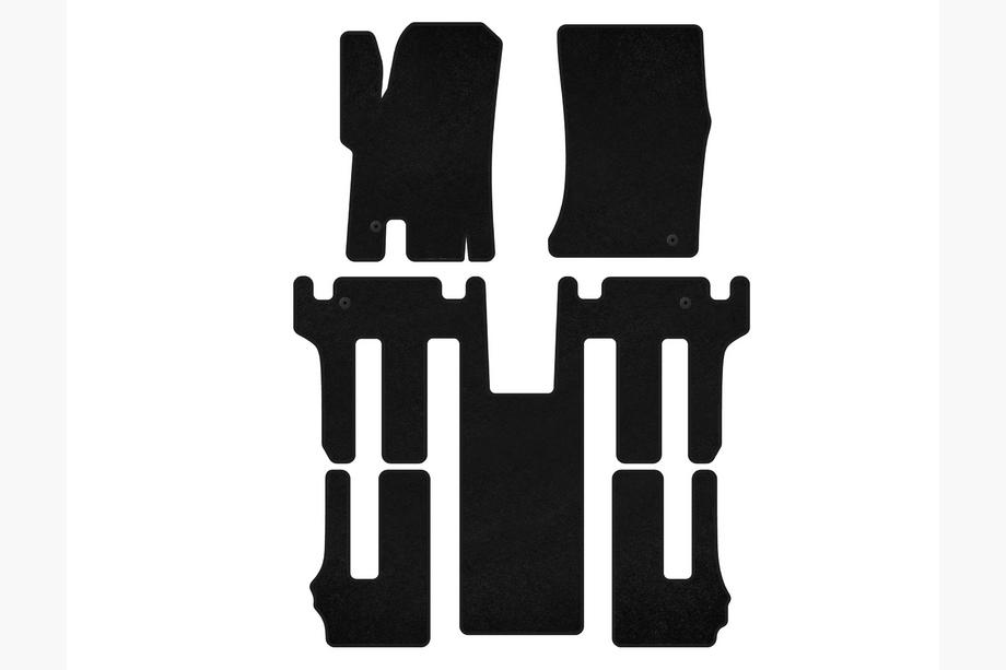 Ssang Yong Rodius Текстильные коврики Classic (3 ряда, Черный) Image