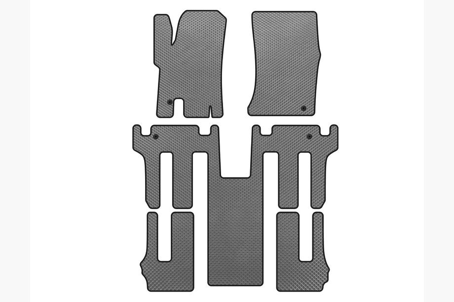 Ssang Yong Rodius Коврики EVA (3 ряда, Серые) Image