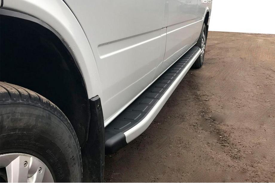 Mercedes Sprinter W901/902/903/904/905 1995–2006 гг. Боковые пороги Fullmond (2 шт, алюминий) Image