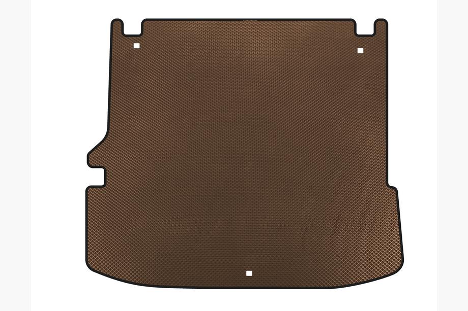 Toyota Highlander 2019- гг. Коврик в багажник EVA V2 (с сабвуфером, 7-местный, Коричневый) Image