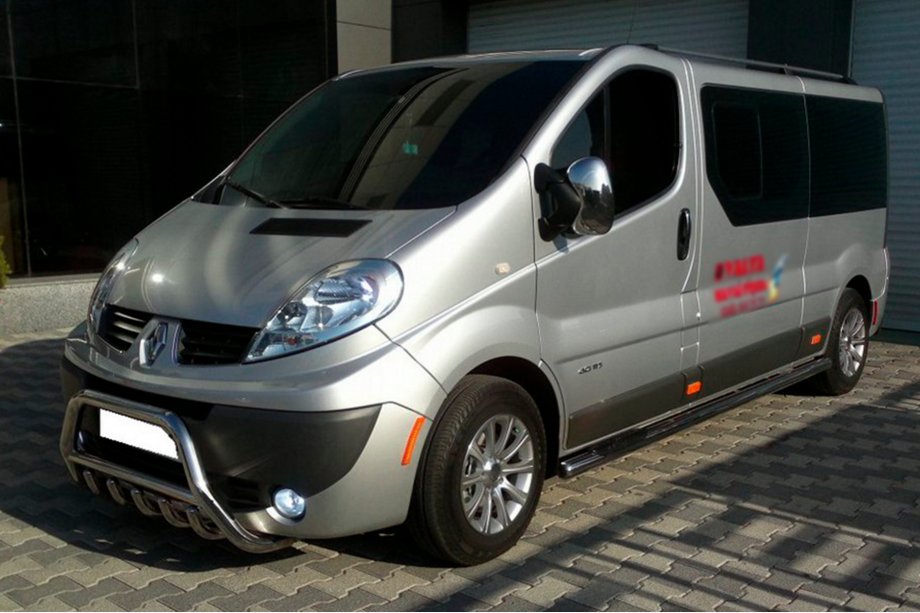 Opel Vivaro 2001–2015 гг. Кенгурятник WT003-4 (нержавейка) Без надписи Фото 11