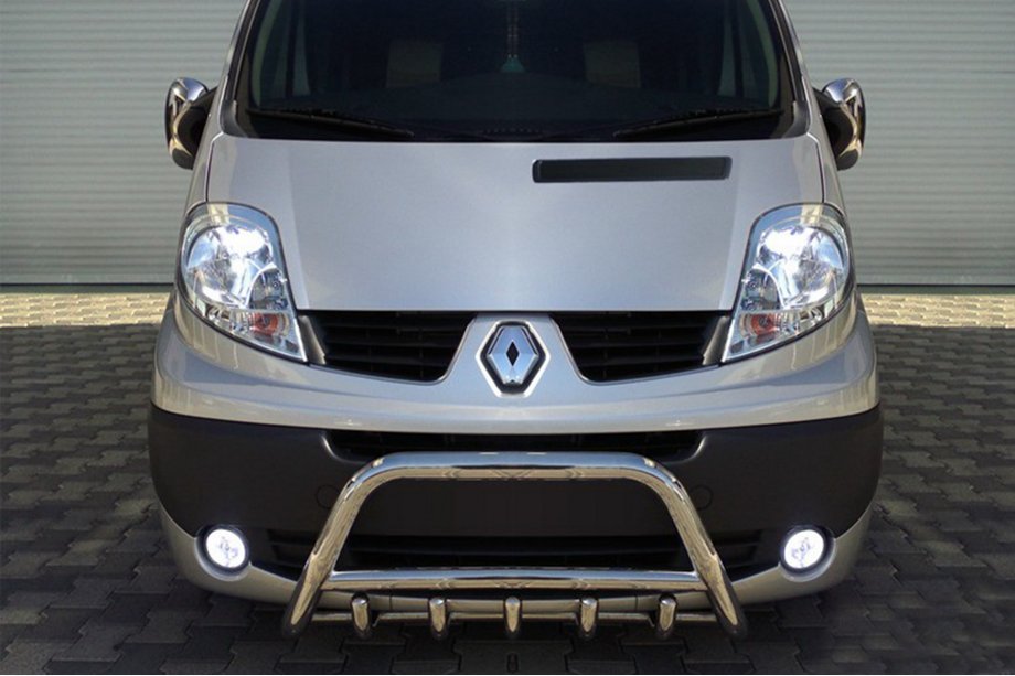 Opel Vivaro 2001–2015 гг. Кенгурятник WT003-4 (нержавейка) Без надписи Фото 3