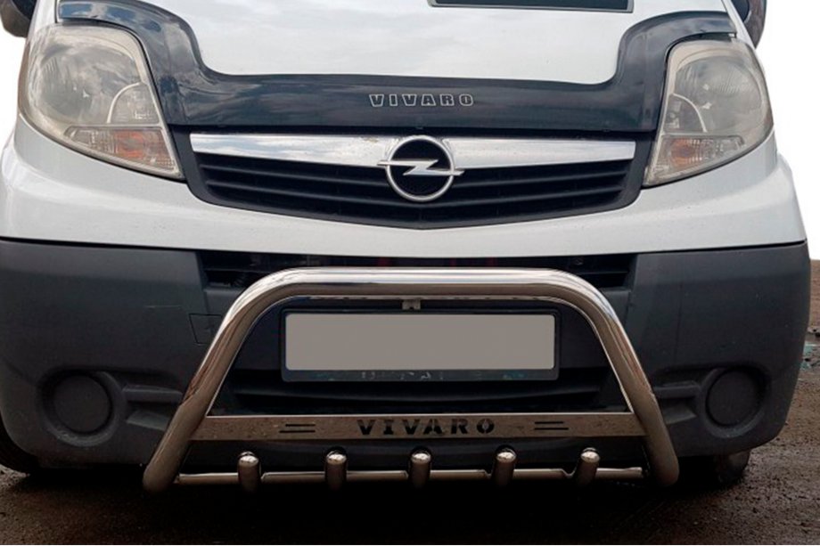 Opel Vivaro 2001–2015 гг. Кенгурятник WT003-4 (нержавейка) Без надписи Фото 7