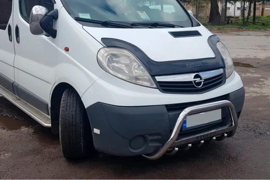 Opel Vivaro 2001–2015 гг. Кенгурятник WT003-4 (нержавейка) Фото 1