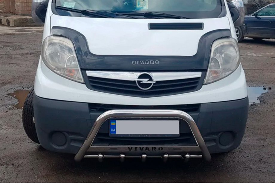 Opel Vivaro 2001–2015 гг. Кенгурятник WT003-4 (нержавейка) Без надписи Фото 2