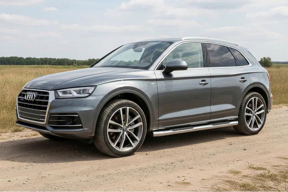 Audi Q5 2017-2025 гг. Боковые трубы (2 шт., Нержавейка) Image