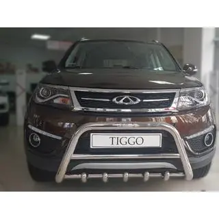Кенгурятник WT003 (нержавейка) Chery Tiggo 5 2013- гг. фото 1