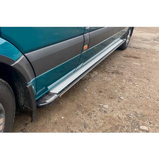 Боковые Подножки Rainbow (2 шт., Алюминий) Volkswagen Crafter 2006-2016 гг. фото 3
