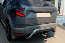 Dacia Duster 2024- гг. Задняя защита AK007 (нержавейка) фото 1