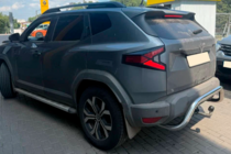 Dacia Duster 2024- гг. Задняя защита AK007 (нержавейка) фото 2