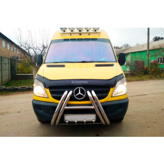 Передняя защита F1-01 (2013-2018, нержавейка) фото 4