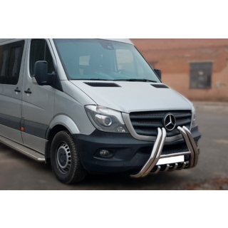 Передняя защита F1-01 (2013-2018, нержавейка) фото 2