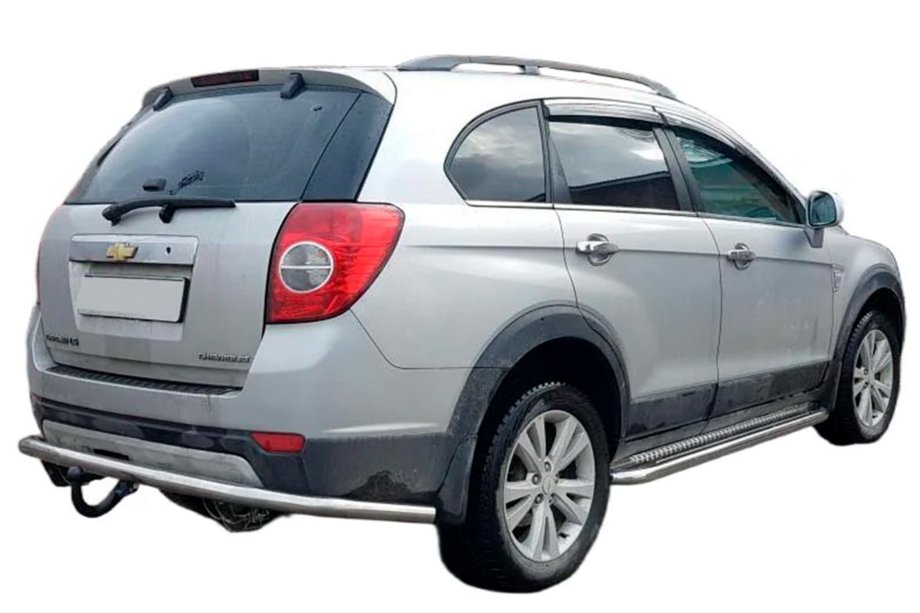 Chevrolet Captiva 2006-2019 гг. Задняя Защита AK005 (Нержавейка) Фото 1