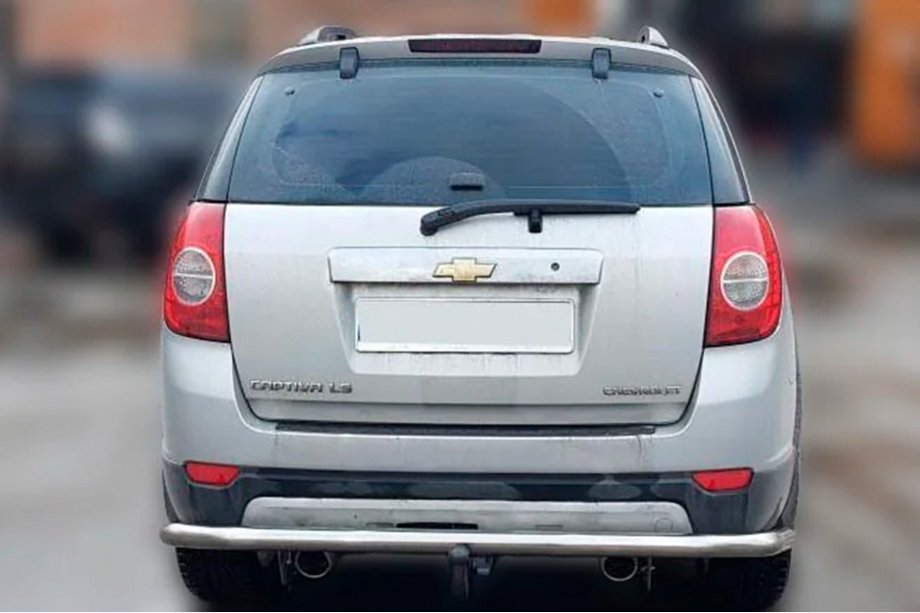 Chevrolet Captiva 2006-2019 гг. Задняя Защита AK005 (Нержавейка) Фото 2