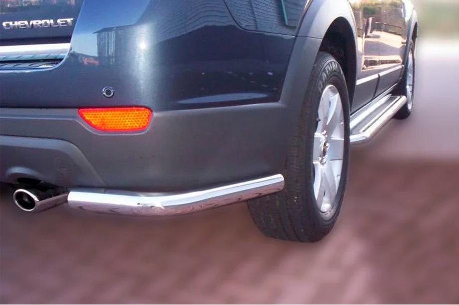 Chevrolet Captiva 2006-2019 гг. Задние уголки AK003 (2 шт., нержавейка) Фото 1