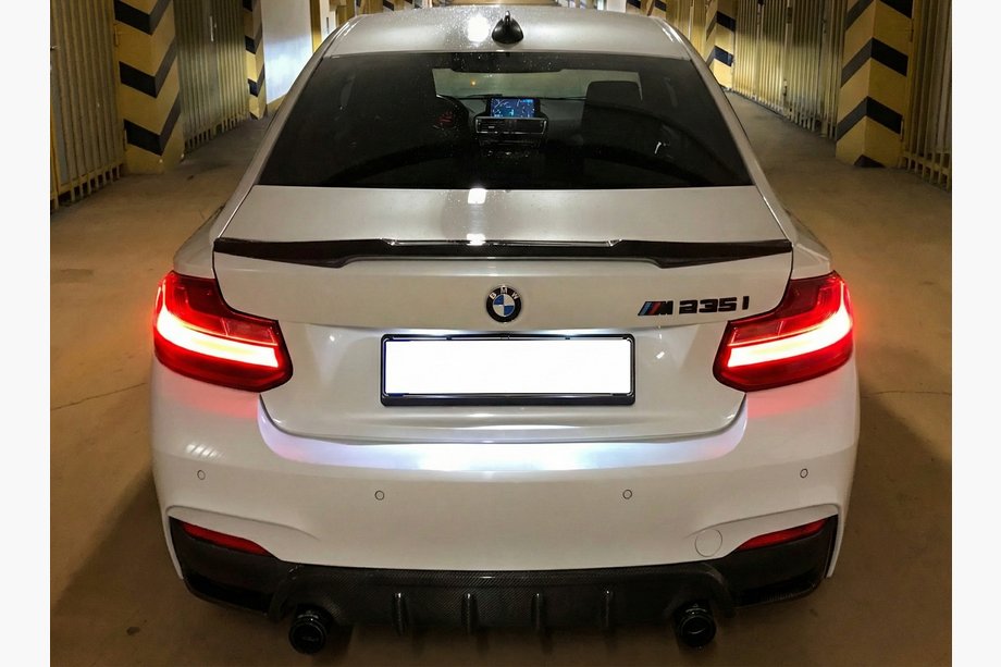 BMW 2 серия F22/F23 2014-2021 гг. Спойлер M4-Style (для F22, черный глянец) Фото 1