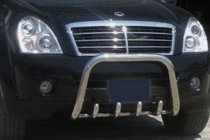SsangYong Rexton I 2001-2017 гг. Кенгурятник QT006 (нержавейка) фото 1
