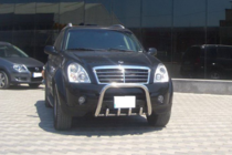 SsangYong Rexton I 2001-2017 гг. Кенгурятник QT006 (нержавейка) фото 2